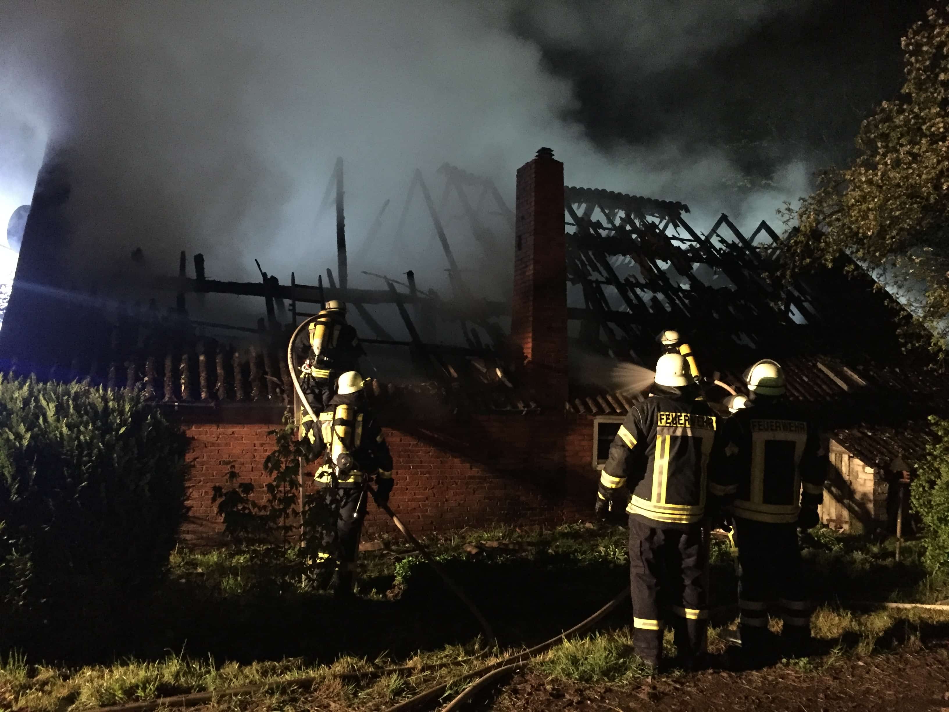 Dachstuhlbrand in Detern